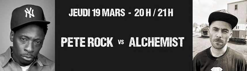 Lodidodi et Built To Last opposent Pete Rock et The Alchemist, jeudi 19 mars 2015,